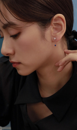 約定。Lazurite | 青金石 | 垂式耳環 (可改夾式耳環)