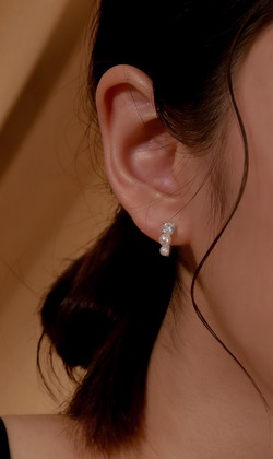 星光花園。Zircon | 鋯石 | 925純銀耳環