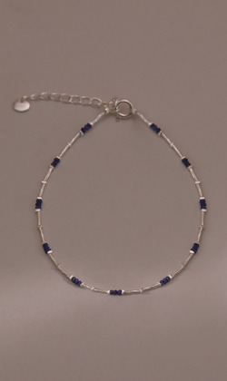 星光輕語。Lazurite | 青金石 | 925純銀手鍊