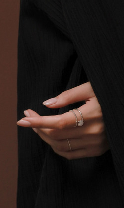 天晴。Moonstone | 月光石 | 925純銀戒指