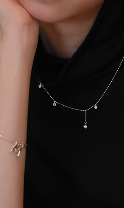 星光。925純銀鎖骨鍊