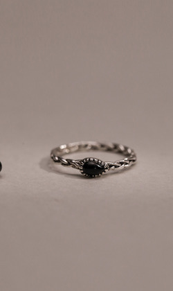 乘著自由。Black Agate | 黑瑪瑙 | 925純銀戒指