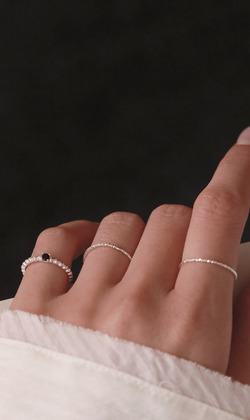 夜間漫步。925純銀戒指