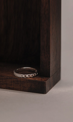 月圓時。925純銀戒指