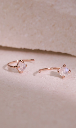 Essence 質粹 | 純銀鍍18K金耳環 | 完結篇。月光石