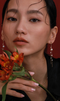 雅映。Pearl | 養殖珍珠 |  垂式耳環(可改夾式耳環)