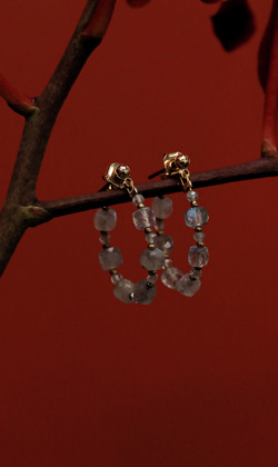 映韻。Labradorite | 拉長石 | 垂式耳環