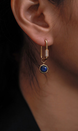 輝映。Lazurite | 青金石 | 垂式耳環