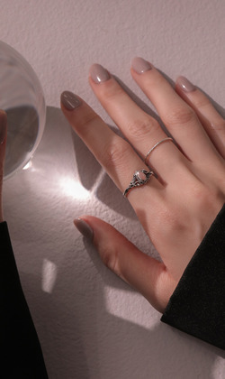 曉夜夢。Nacre | 珍珠母貝 | 925純銀戒指