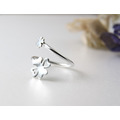 【雙倍幸運】幸運草戒指 / 純銀戒指 / 開口戒 / Sterling Silver Ring / Four-Leaved Clover_1 【雙倍幸運】幸運草戒指 / 純銀戒指 / 開口戒 / Sterling Silver Ring / Four-Leaved Clover_1
