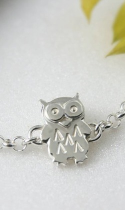 免費刻字【智慧之鳥】貓頭鷹手鍊 / 純銀手鍊 / Sterling Silver Bracelet / Owl 免費刻字【智慧之鳥】貓頭鷹手鍊 / 純銀手鍊 / Sterling Silver Bracelet / Owl