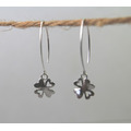 免費改夾式【雙倍幸運】幸運草耳環 / 純銀耳環 / Sterling Silver Earrings / Four-Leaved Clover 免費改夾式【雙倍幸運】幸運草耳環 / 純銀耳環 / Sterling Silver Earrings / Four-Leaved Clover