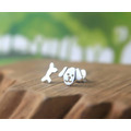 免費改夾式【狗狗愛骨頭】狗狗耳環 / 純銀耳環 / 不對稱耳環 / Sterling Silver Earrings / Dog & Bone_1 免費改夾式【狗狗愛骨頭】狗狗耳環 / 純銀耳環 / 不對稱耳環 / Sterling Silver Earrings / Dog & Bone_1