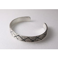 免費刻字【經典格紋寬版手環】純銀手環 / 鍛敲 / Sterling Silver Bracelet / Hammered 免費刻字【經典格紋寬版手環】純銀手環 / 鍛敲 / Sterling Silver Bracelet / Hammered
