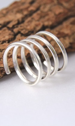 【簡約方線開口戒-四圈】純銀戒指 / 幾何開口戒 / Sterling Silver Ring 【簡約方線開口戒-四圈】純銀戒指 / 幾何開口戒 / Sterling Silver Ring