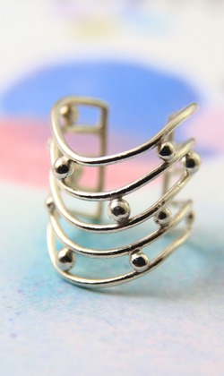 【軌跡】線條與圓/星軌/純銀戒指/開口戒 / Sterling Silver Ring / Line&Circle / Stars' Track 【軌跡】線條與圓/星軌/純銀戒指/開口戒 / Sterling Silver Ring / Line&Circle / Stars' Track