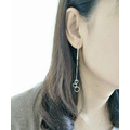免費改夾式【鏤空幾何可調式長耳環-圓】純銀耳環/垂墜耳環/Silver Earrings/Length adjustable 免費改夾式【鏤空幾何可調式長耳環-圓】純銀耳環/垂墜耳環/Silver Earrings/Length adjustable