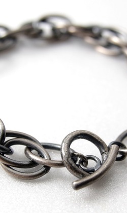 【純手工焊接迴旋鍊-粗】純銀手鍊/男生手鍊/Sterling Silver Bracelet/Handmade