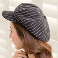 復古百搭條紋帽(黑)_1 復古百搭條紋帽(黑)_1