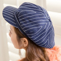 復古百搭條紋帽(藍)_1 復古百搭條紋帽(藍)_1