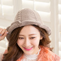 韓版文藝休閒麻花針織漁夫帽(卡其) 韓版文藝休閒麻花針織漁夫帽(卡其)