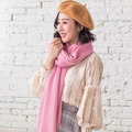 原色厚織100%純羊毛披肩(粉)_4 原色厚織100%純羊毛披肩(粉)_4