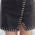 鉚釘開衩個性百搭皮裙_3 鉚釘開衩個性百搭皮裙_3