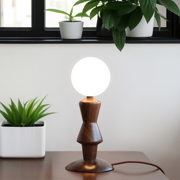 大正復古洋風 北美黑胡桃木桌燈 原木 職人手作 076LT 大正復古洋風 北美黑胡桃木桌燈 原木 職人手作 076LT