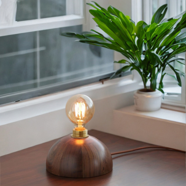 大正復古洋風 北美黑胡桃木桌燈 原木 職人手作 091LT 大正復古洋風 北美黑胡桃木桌燈 原木 職人手作 091LT