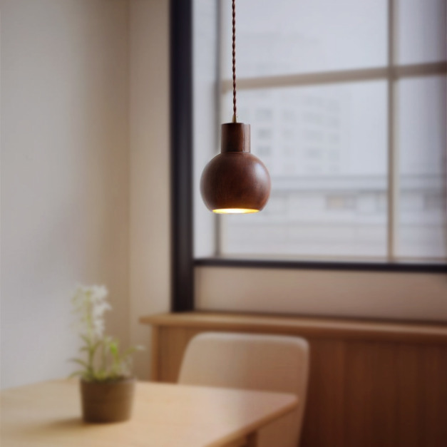 大正復古洋風 北美黑胡桃木吊燈 原木 職人手作 265LC 大正復古洋風 北美黑胡桃木吊燈 原木 職人手作 265LC