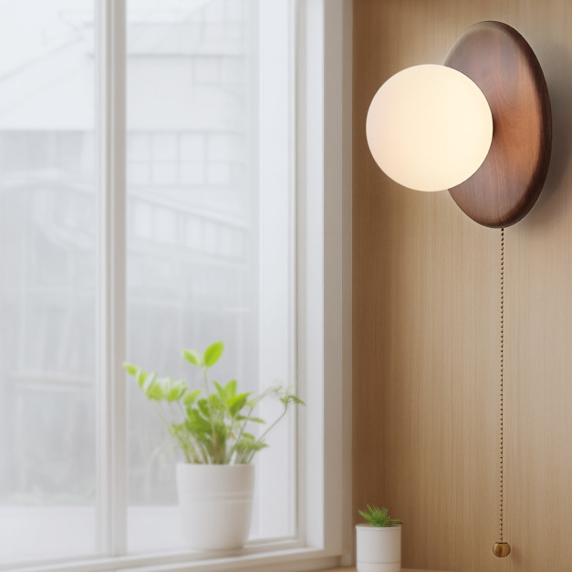 大正復古洋風 北美黑胡桃木壁燈 原木手作 色溫三段切換 380LW 大正復古洋風 北美黑胡桃木壁燈 原木手作 色溫三段切換 380LW