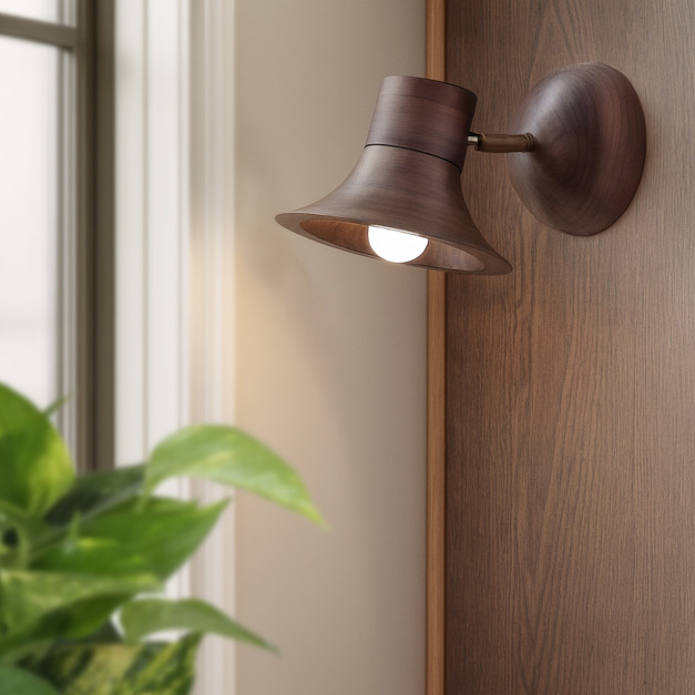 大正復古洋風 黑胡桃木壁燈 原木 手作 色溫三段切換 388LW 大正復古洋風 黑胡桃木壁燈 原木 手作 色溫三段切換 388LW