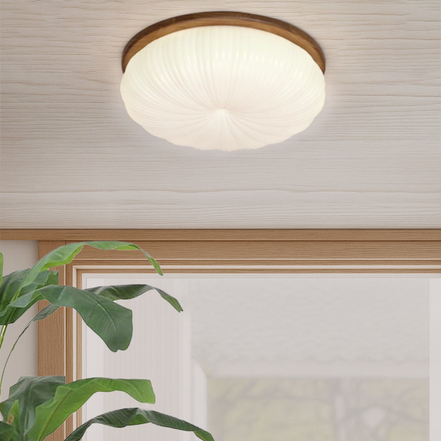 大正復古洋風 北美黑胡桃木吸頂燈 職人手作 色溫三段切換 349LC 大正復古洋風 北美黑胡桃木吸頂燈 職人手作 色溫三段切換 349LC