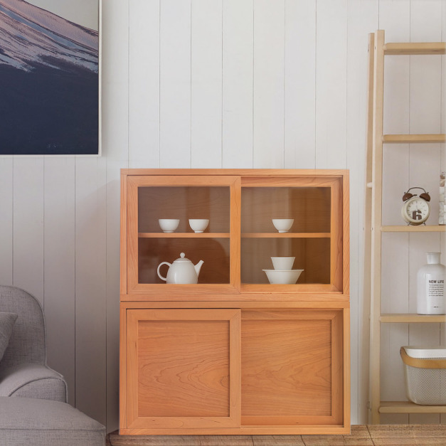 大正唯美 原木桌上滑門收納櫃 職人手作 北美櫻桃木 933NS 大正唯美 原木桌上滑門收納櫃 職人手作 北美櫻桃木 933NS