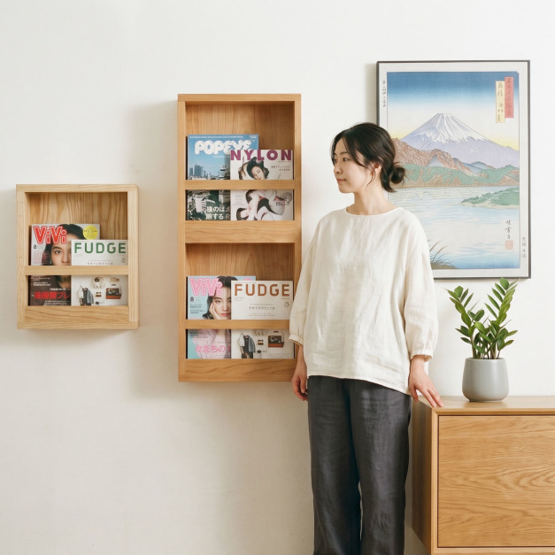 原木置物架|大正唯美 雜誌架 掛牆 橡木 櫻桃木 胡桃木 職人手作 訂製|478NS 原木置物架|大正唯美 雜誌架 掛牆 橡木 櫻桃木 胡桃木 職人手作 訂製|478NS