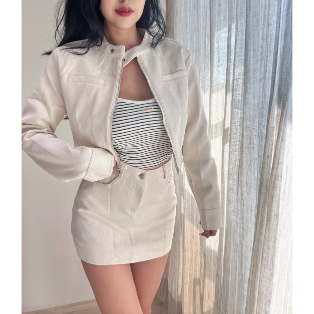 現貨|韓版質感麂皮外套+包裙 現貨|韓版質感麂皮外套+包裙