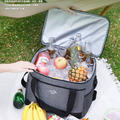 大容量26L野餐包 牛津方形保溫袋 保冷袋 灰色_2 大容量26L野餐包 牛津方形保溫袋 保冷袋 灰色_2