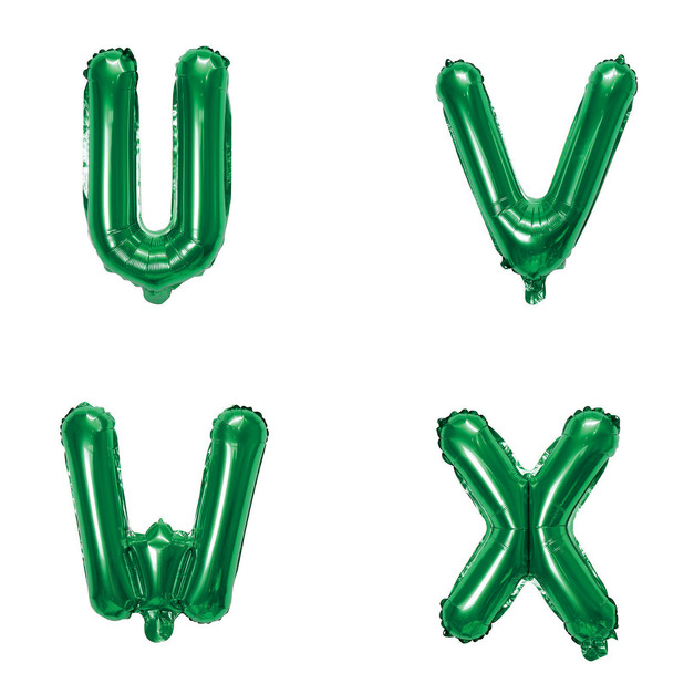 16吋聖誕綠色字母球-U.V.W.X
