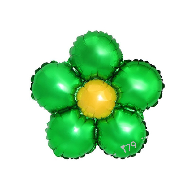 45cm 素面花朵鋁箔氣球-五瓣花 嫩芽金心 45cm 素面花朵鋁箔氣球-五瓣花 嫩芽金心