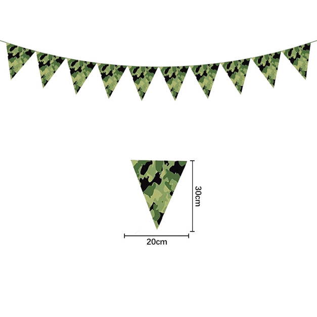 【派對佈置】迷彩三角旗 【派對佈置】迷彩三角旗