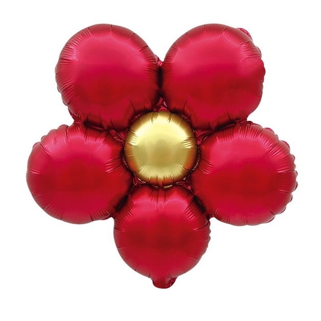 43cm復古絲絨花铝膜氣球-火紅