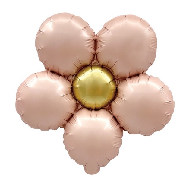 43cm復古絲絨花铝膜氣球-粉色