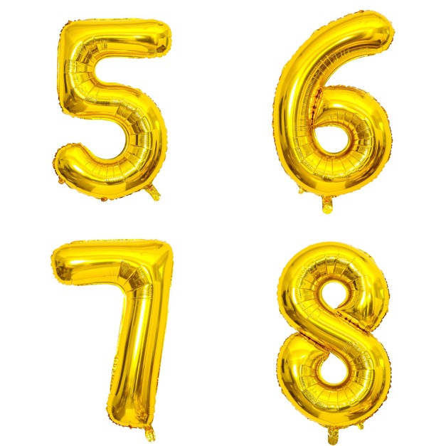 32吋金色數字球-5678 32吋金色數字球-5678
