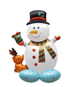 104cm聖誕節 立體聖誕黑帽雪人 104cm聖誕節 立體聖誕黑帽雪人