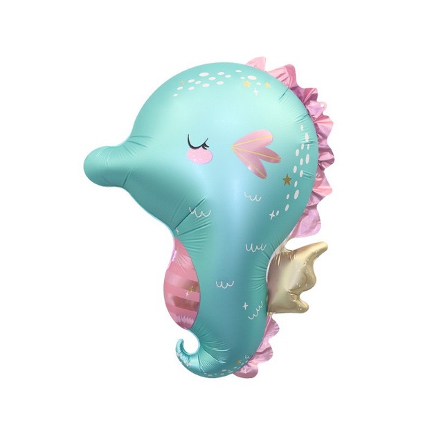 64cm海洋鋁箔氣球 藍色海馬寶寶