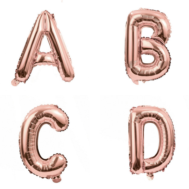 16吋玫瑰金字母球-A.B.C.D 16吋玫瑰金字母球-A.B.C.D