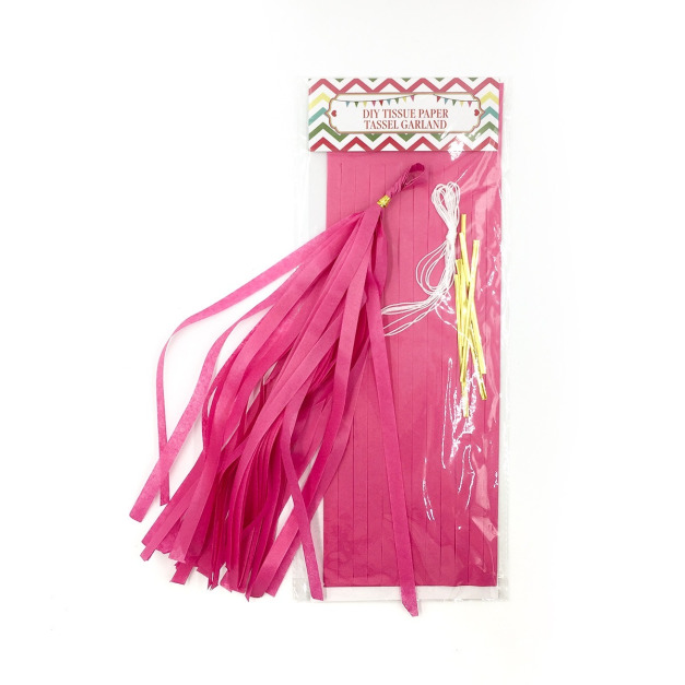 【派對商品】35cm 流蘇/紙編花-玫紅桃 【派對商品】35cm 流蘇/紙編花-玫紅桃