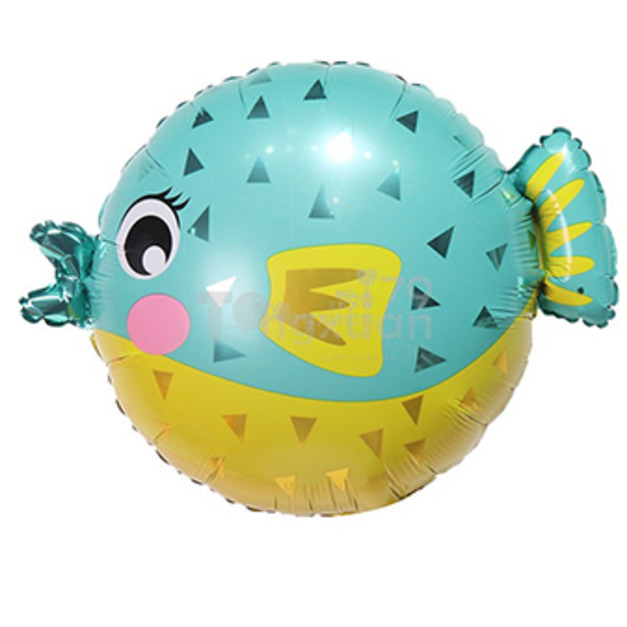 55cm 海洋系列鋁箔球-Q版河豚