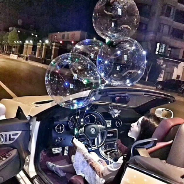 30吋 發亮波波球|含球+燈+球托架(整套)