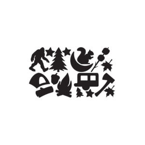 Gear Aid 造型修補貼片(快樂的露營者 黑) Gear Aid 造型修補貼片(快樂的露營者 黑)